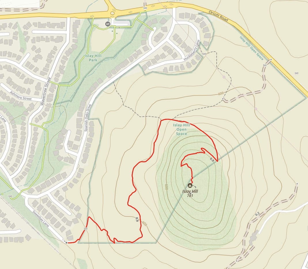 map of Islay Hill