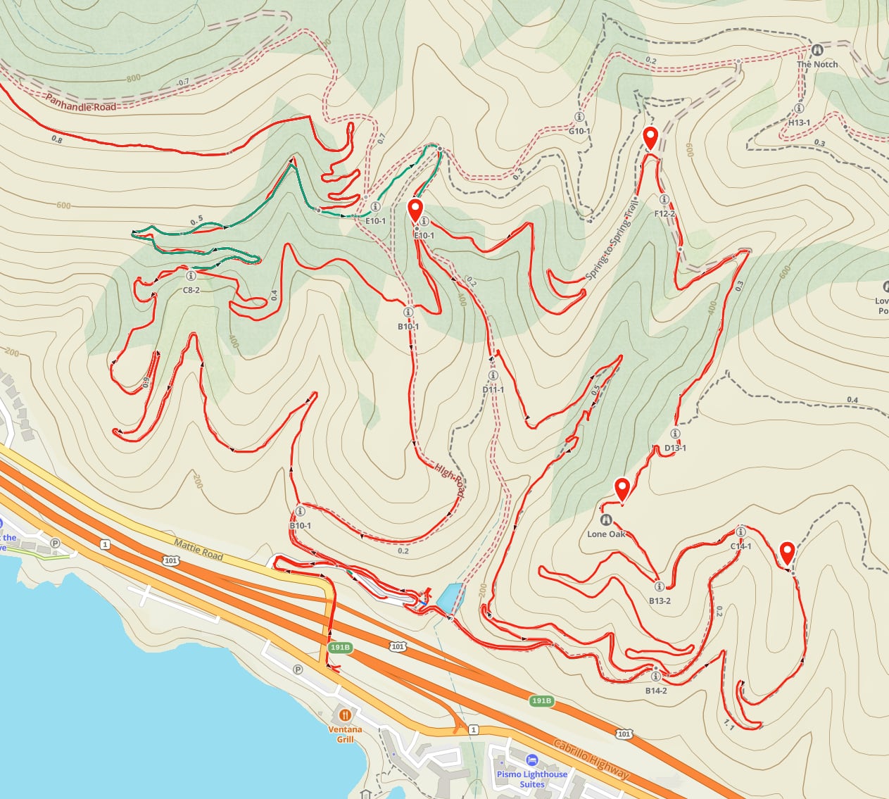 map of Pismo Preserve