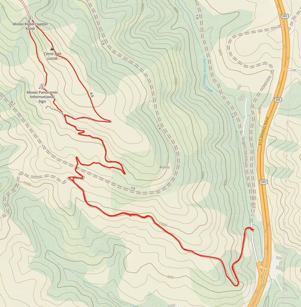 map of Miossi Open Space