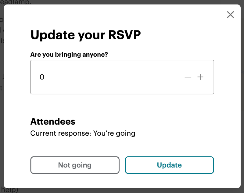 the not-going button
